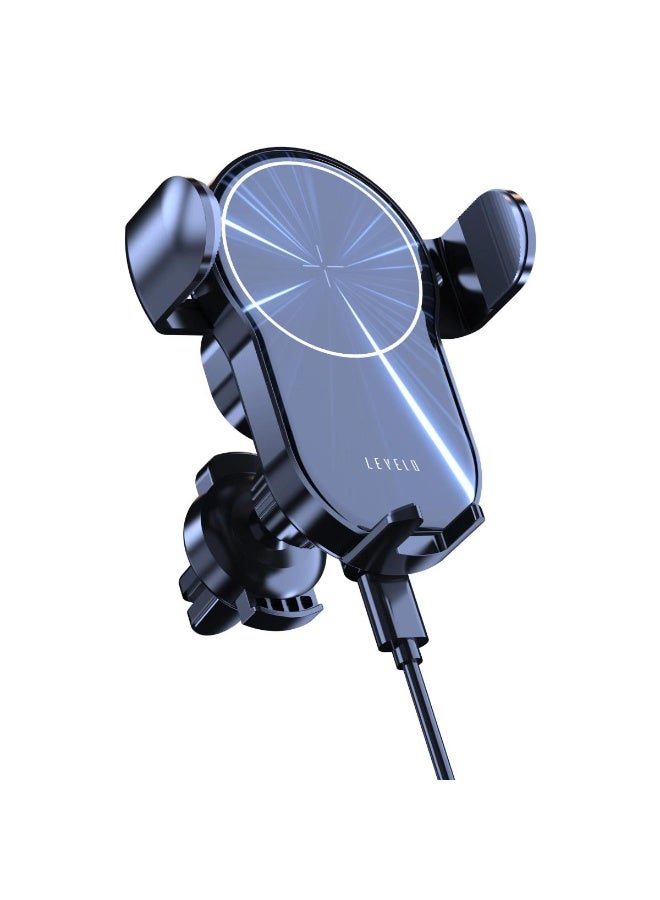 ليفيلو شاحن سيارة لاسلكي Levelo Lavaux بقدرة 15 واط مع خاصية التحرير بلمسة واحدة للهواتف التي يتراوح حجم شاشتها بين 4.7 و 7.2 بوصة. - Image 1